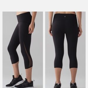 Lululemon Train Times Crop Black Leggings 17”